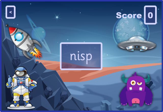 Astronaut or Alien phonics game