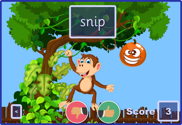 Banana Wordarama phonics game