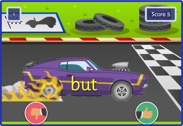 Word Racer phonics game